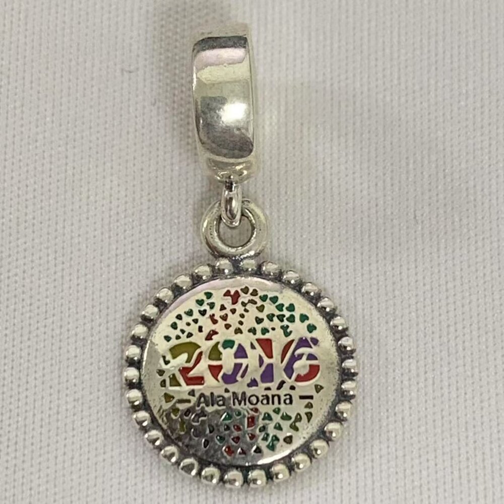 Pandora HAWAII Ala Moana Dangle Charm Pendant, S925 Silver Jewelry